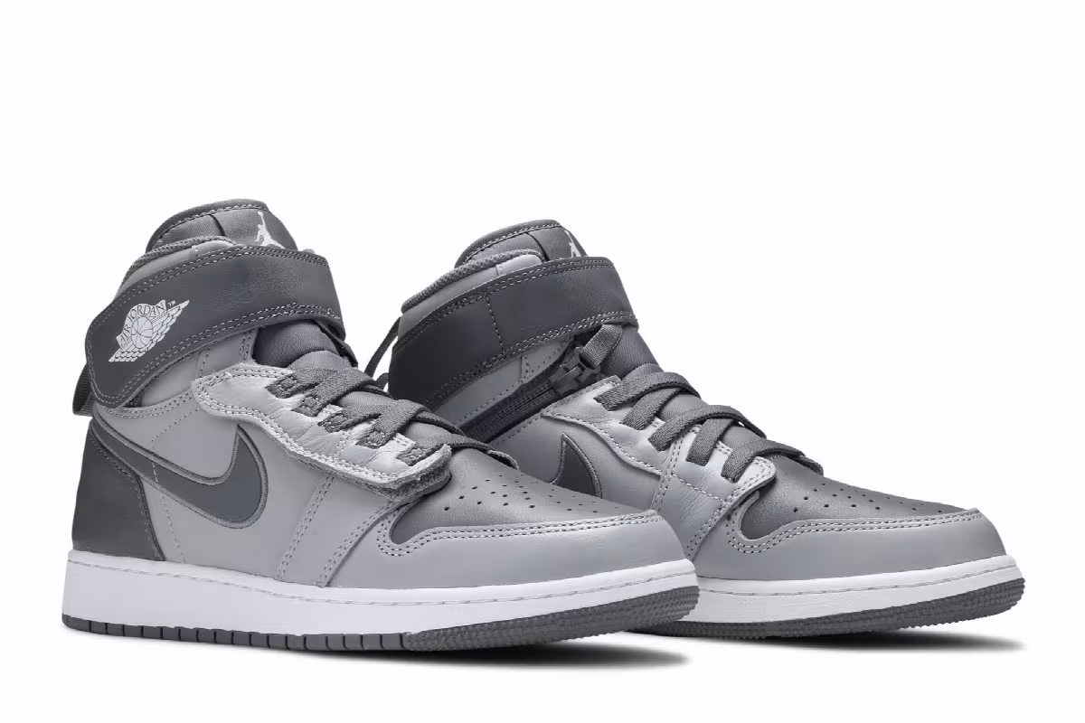 Air Jordan 1 High FlyEase GS Light Smoke Grey, view 9