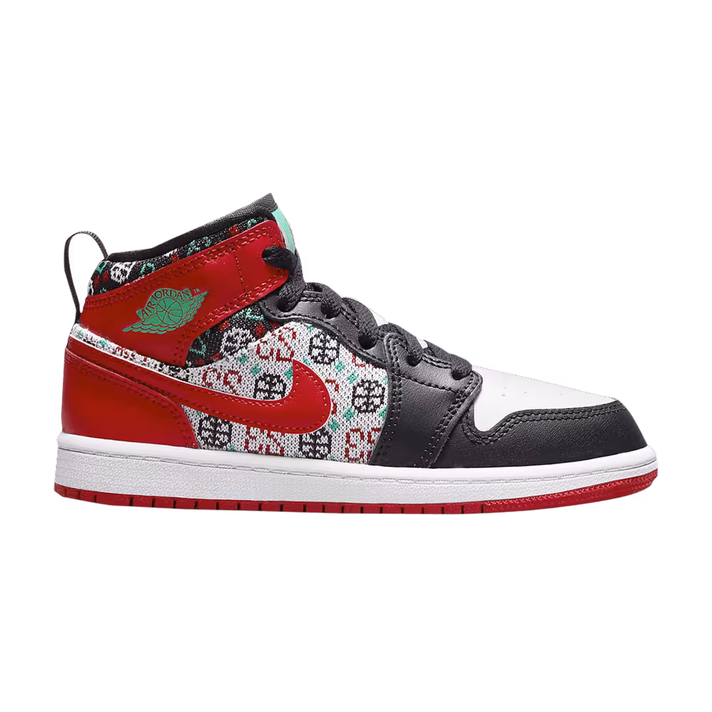 Air Jordan 1 Mid SE PS Ugly Christmas Sweater