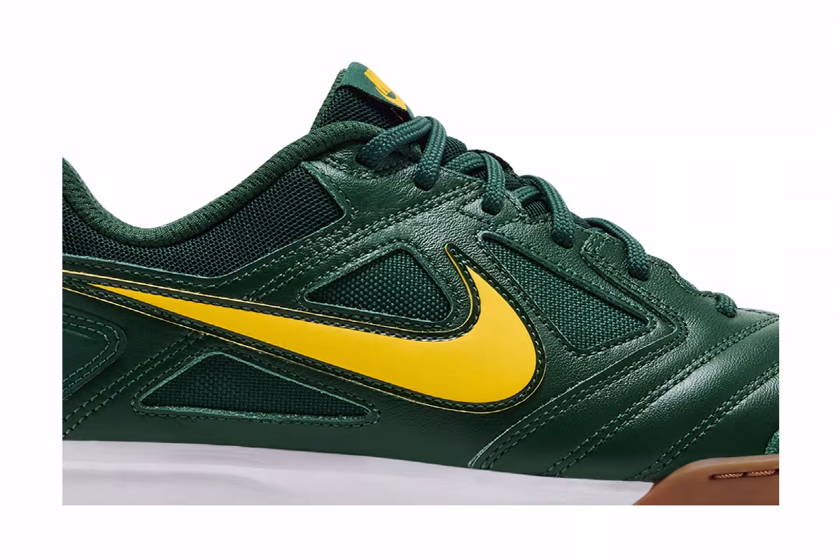 Nike Gato GS Fir/White/Gum Medium Brown/Varsity Maize, view 3