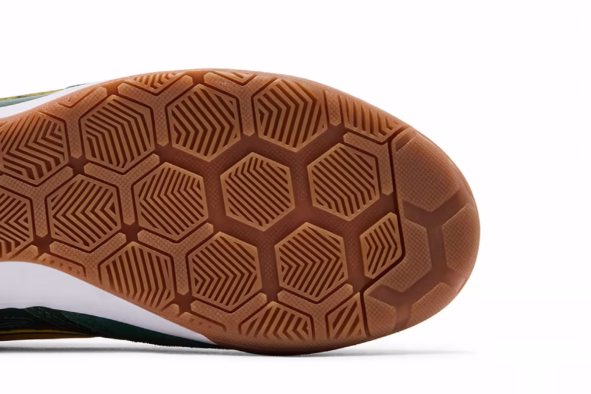 Nike Gato GS Fir/White/Gum Medium Brown/Varsity Maize, view 6