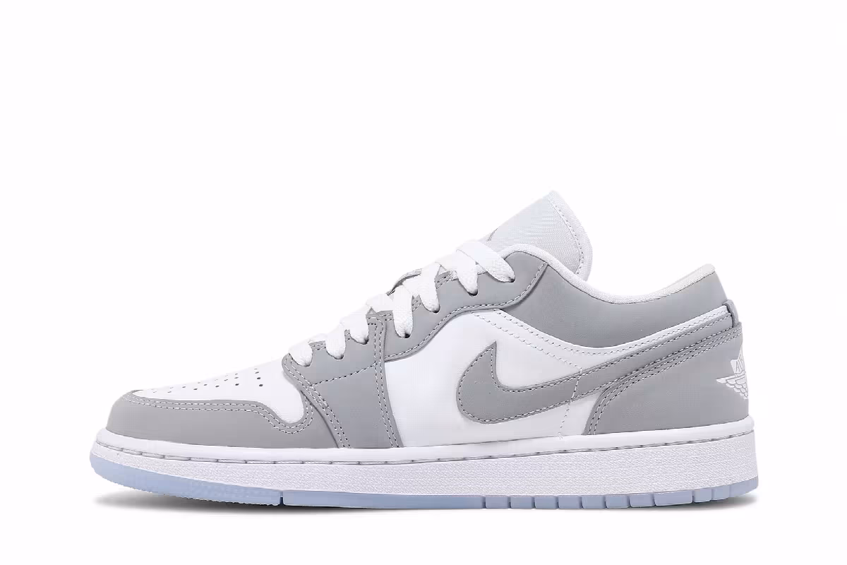 Women's Air Jordan 1 Low White Wolf Grey, view 4