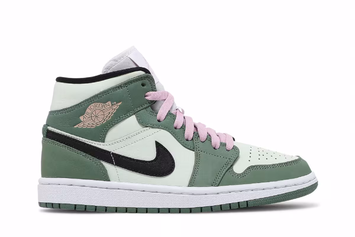 Women's Air Jordan 1 Mid SE Dutch Green, view 2