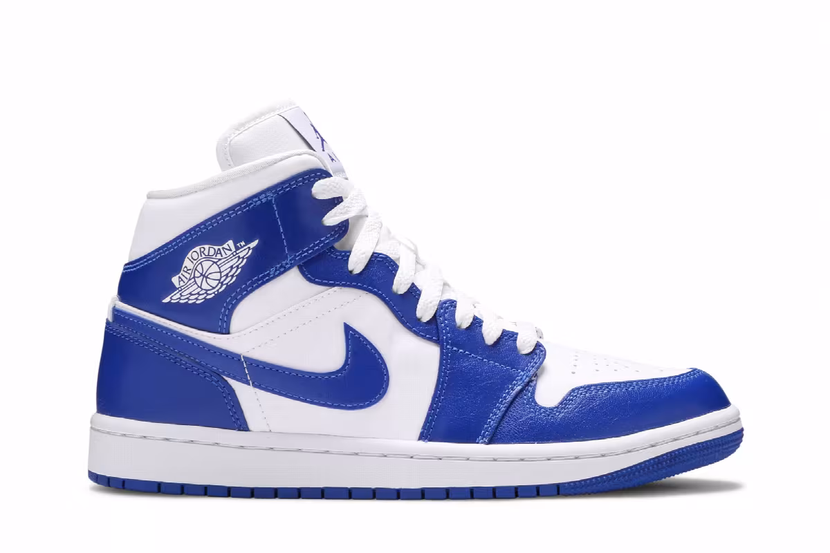 Women's Air Jordan 1 Mid Kentucky Blue, view 2
