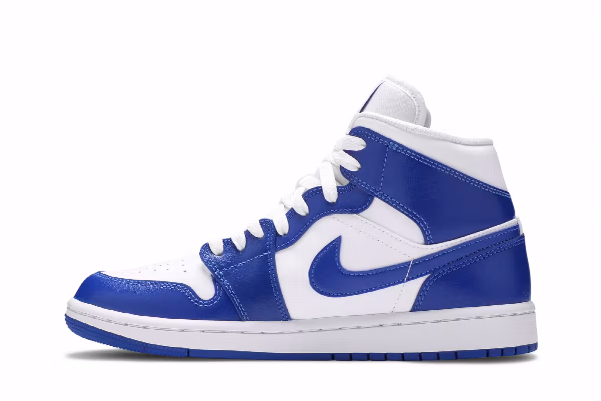 Women's Air Jordan 1 Mid Kentucky Blue, view 4