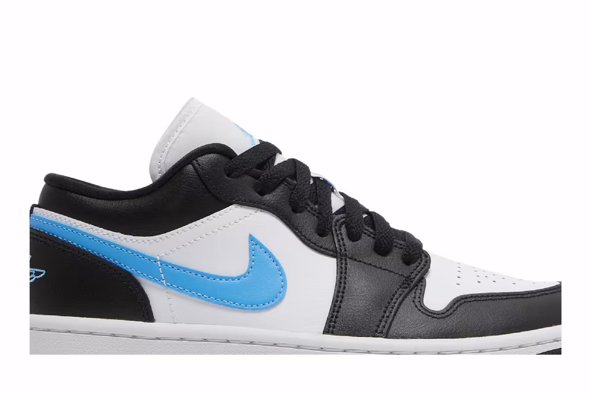 Women's Air Jordan 1 Low Black University Blue, view 3