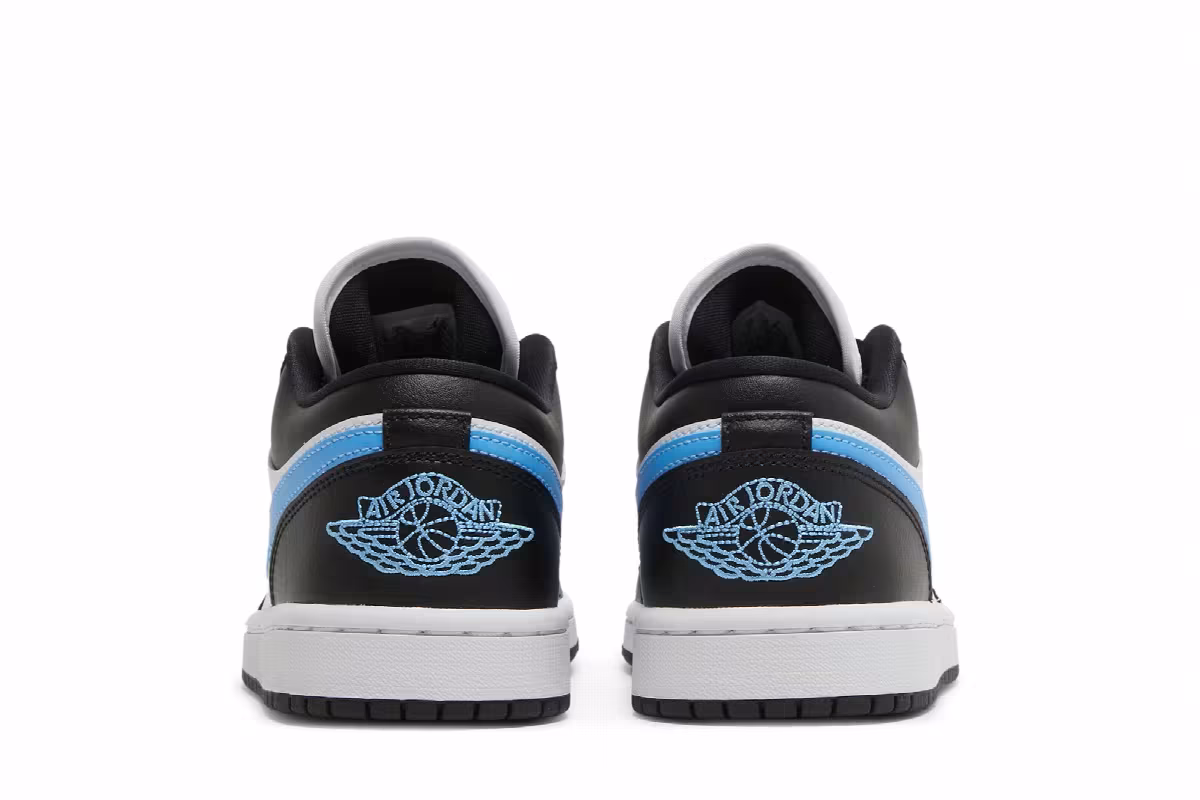 Women's Air Jordan 1 Low Black University Blue, view 7