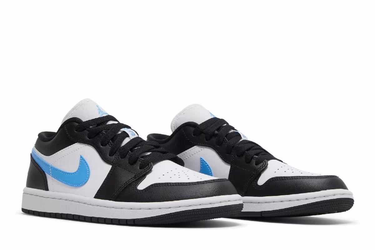 Women's Air Jordan 1 Low Black University Blue, view 9
