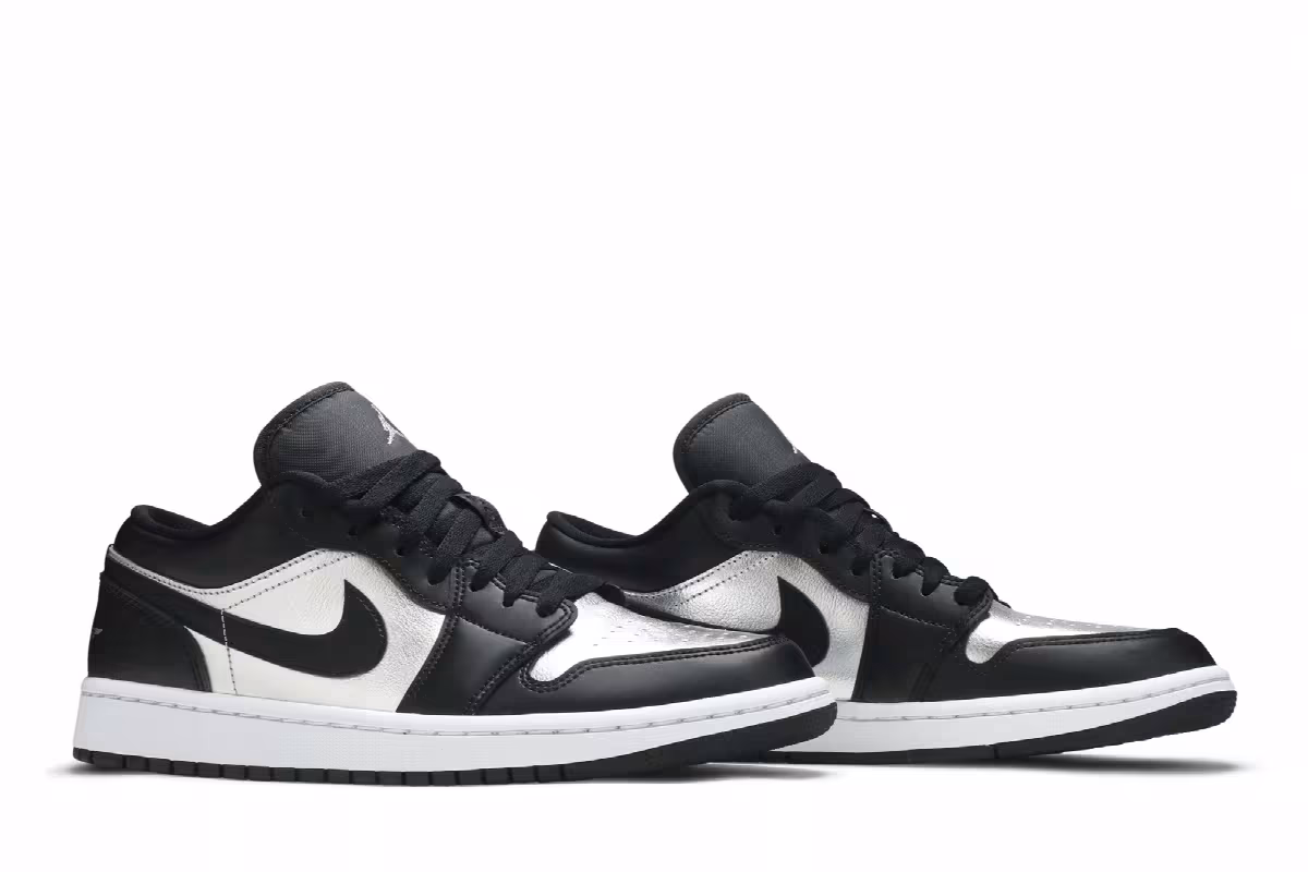 Women's Air Jordan 1 Low SE Silver Toe, view 9