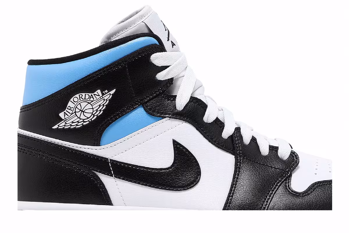 Women's Air Jordan 1 Mid University Blue, view 3
