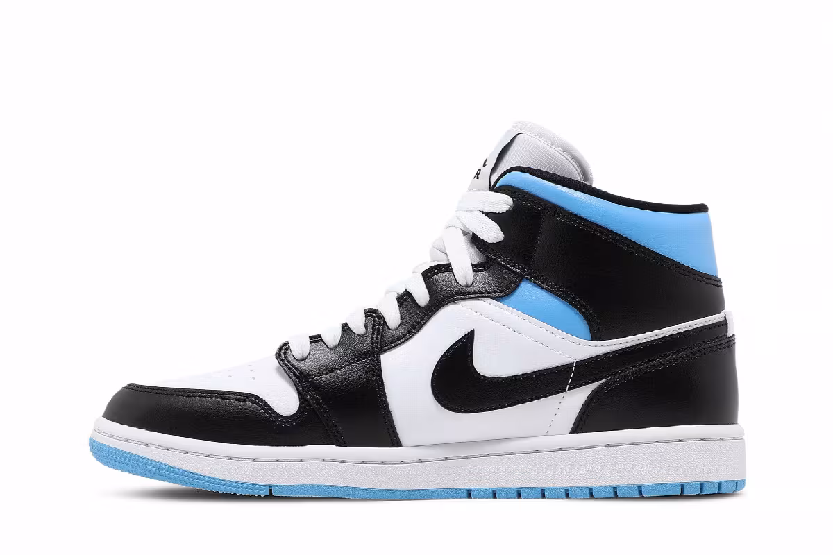 Women's Air Jordan 1 Mid University Blue, view 4