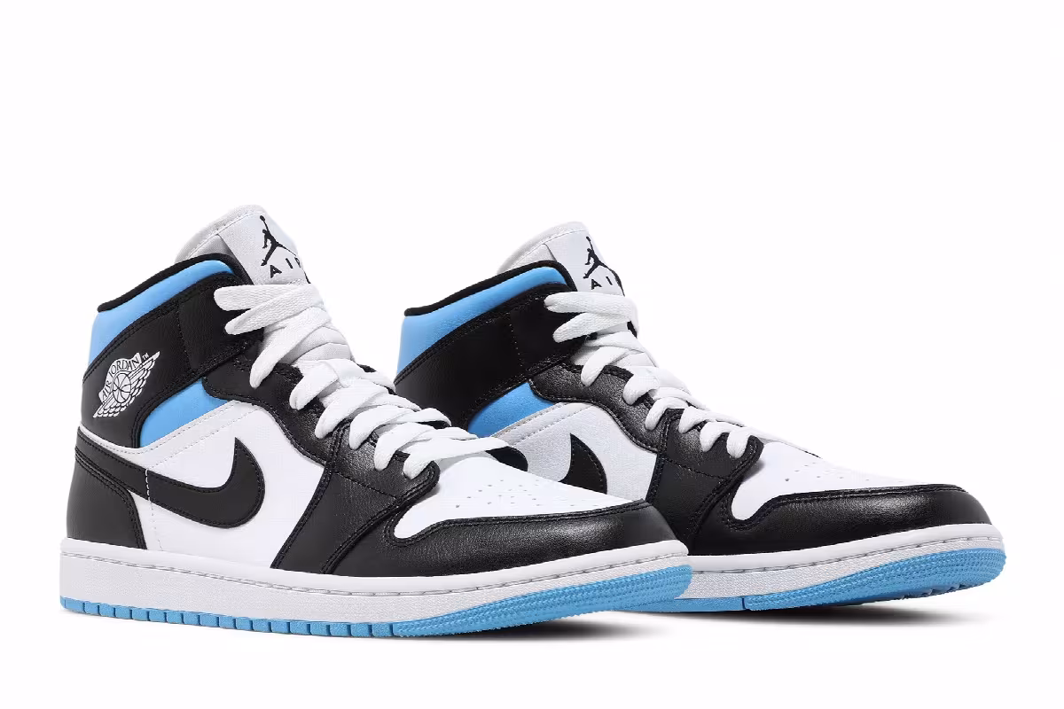 Women's Air Jordan 1 Mid University Blue, view 9