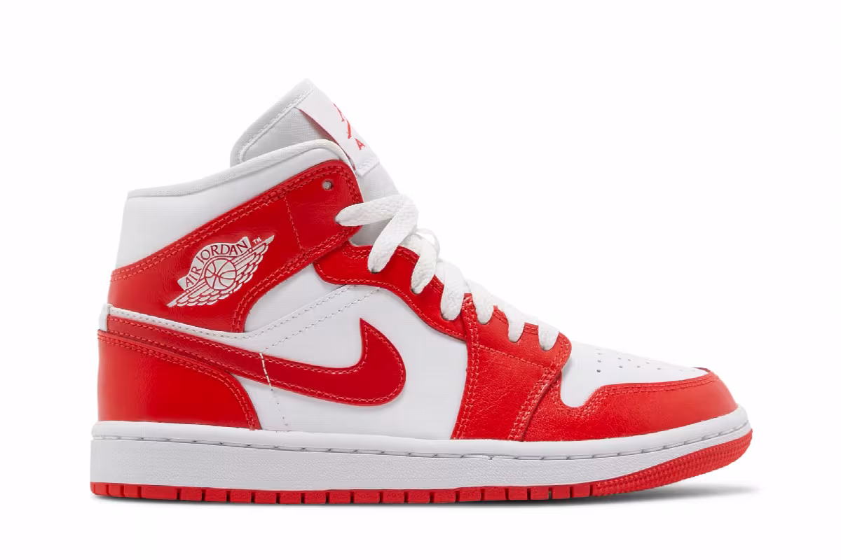 Women's Air Jordan 1 Mid Habanero Red, view 2