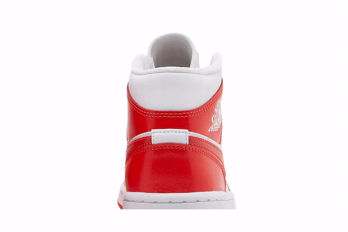 Women's Air Jordan 1 Mid Habanero Red, view 8