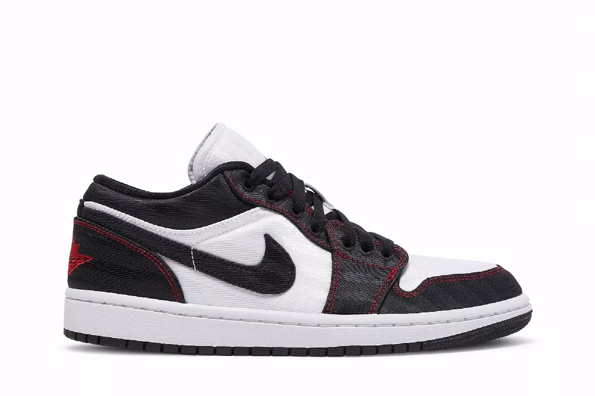Women's Air Jordan 1 Low SE Utility White Black Red, view 2