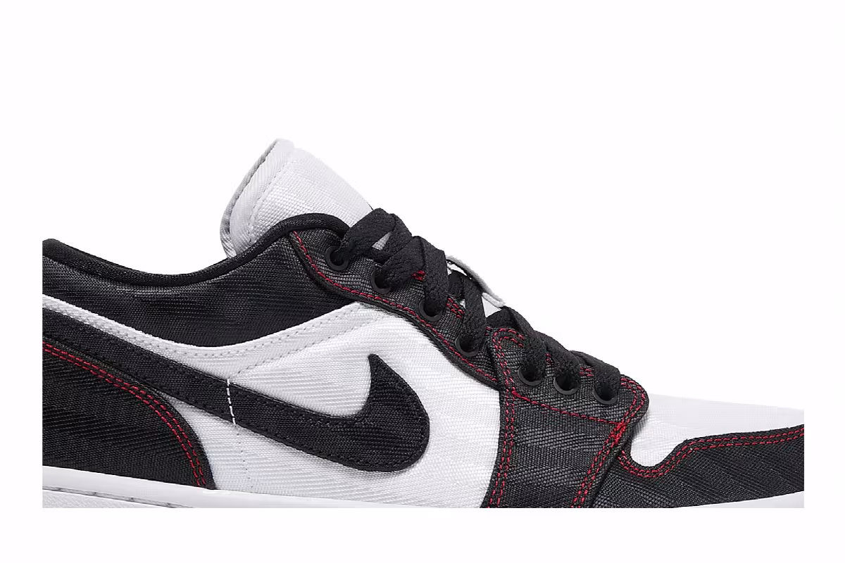 Women's Air Jordan 1 Low SE Utility White Black Red, view 3