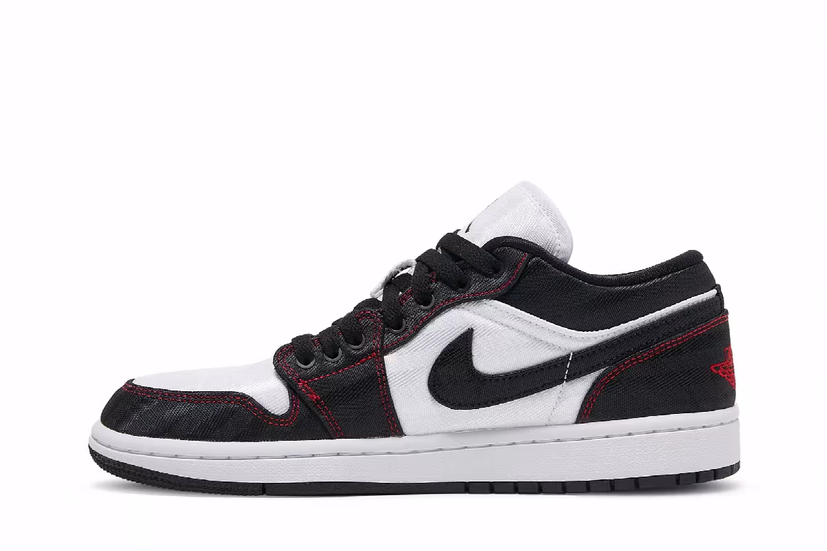 Women's Air Jordan 1 Low SE Utility White Black Red, view 4