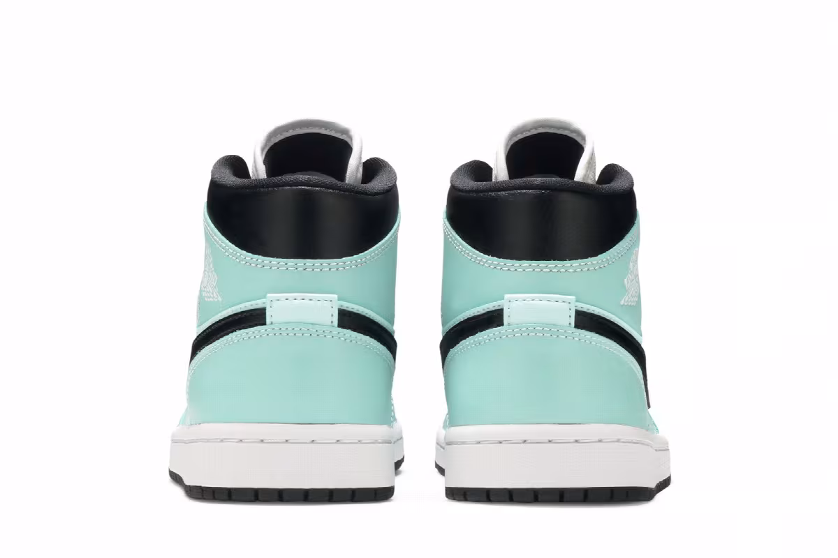 Women's Air Jordan 1 Mid Aqua Black, view 7