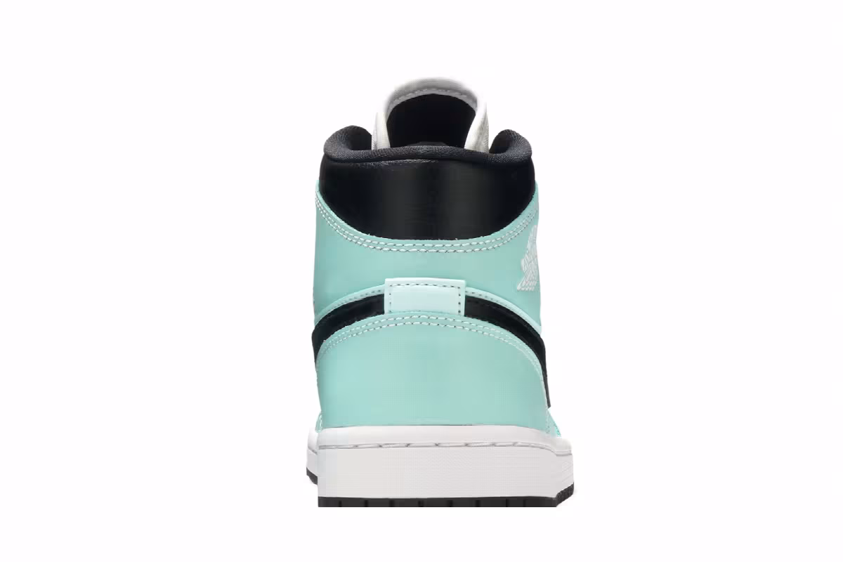 Women's Air Jordan 1 Mid Aqua Black, view 8