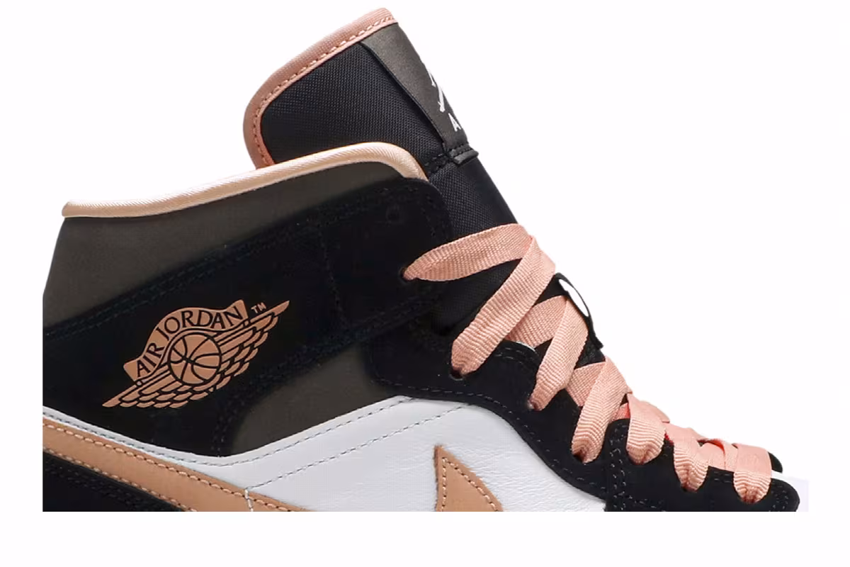 Women's Air Jordan 1 Mid SE Peach Mocha, view 3