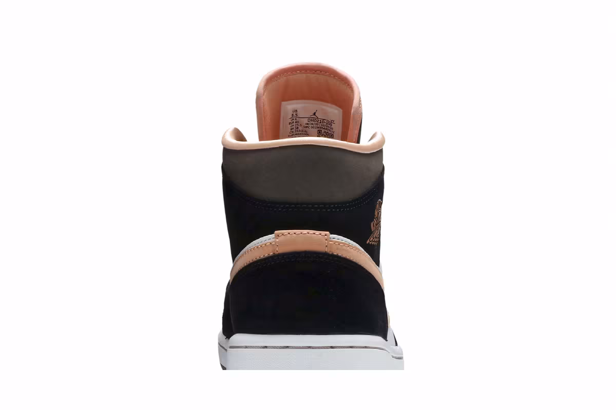 Women's Air Jordan 1 Mid SE Peach Mocha, view 8