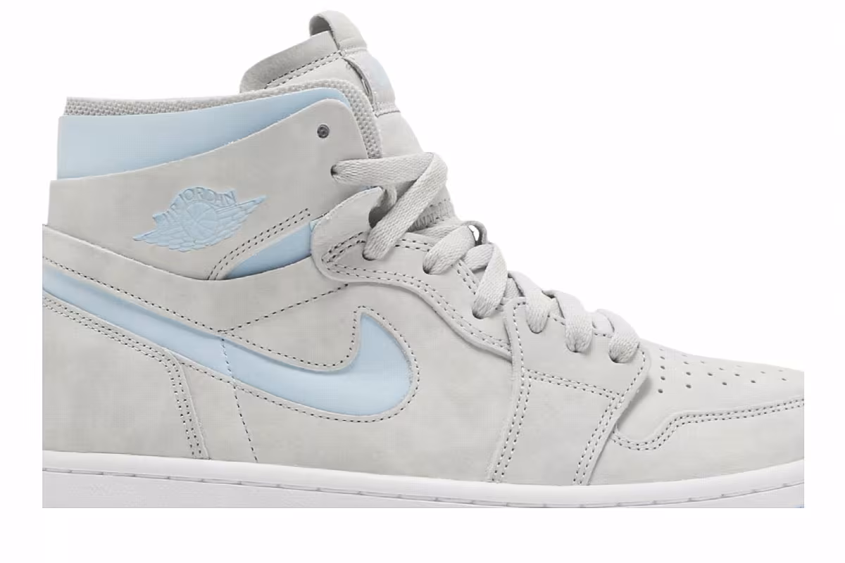 Women's Air Jordan 1 High Zoom Comfort Cool Grey Light Blue, view 3