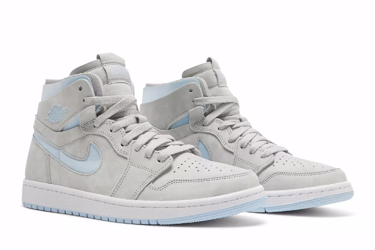Women's Air Jordan 1 High Zoom Comfort Cool Grey Light Blue, view 9