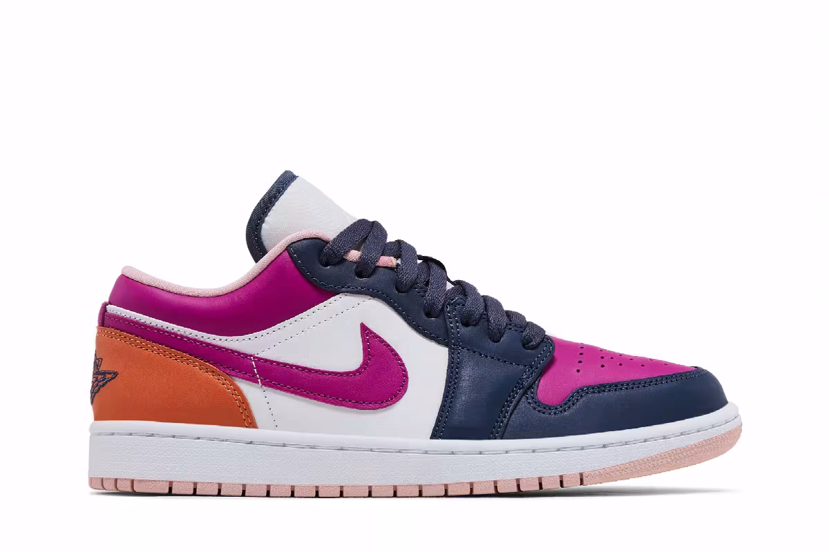 Women's Air Jordan 1 Low SE Mismatched - Purple Magenta, view 2