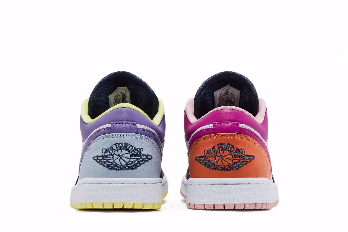 Women's Air Jordan 1 Low SE Mismatched - Purple Magenta, view 7