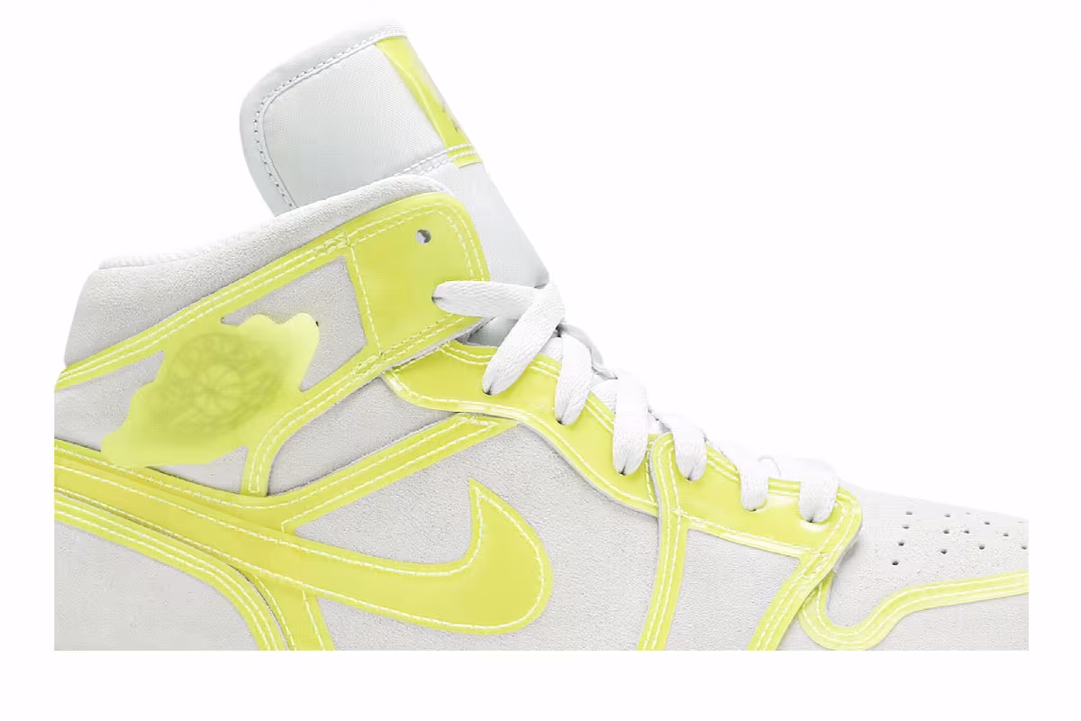 Women's Air Jordan 1 Mid LX Off White Opti Yellow, view 3