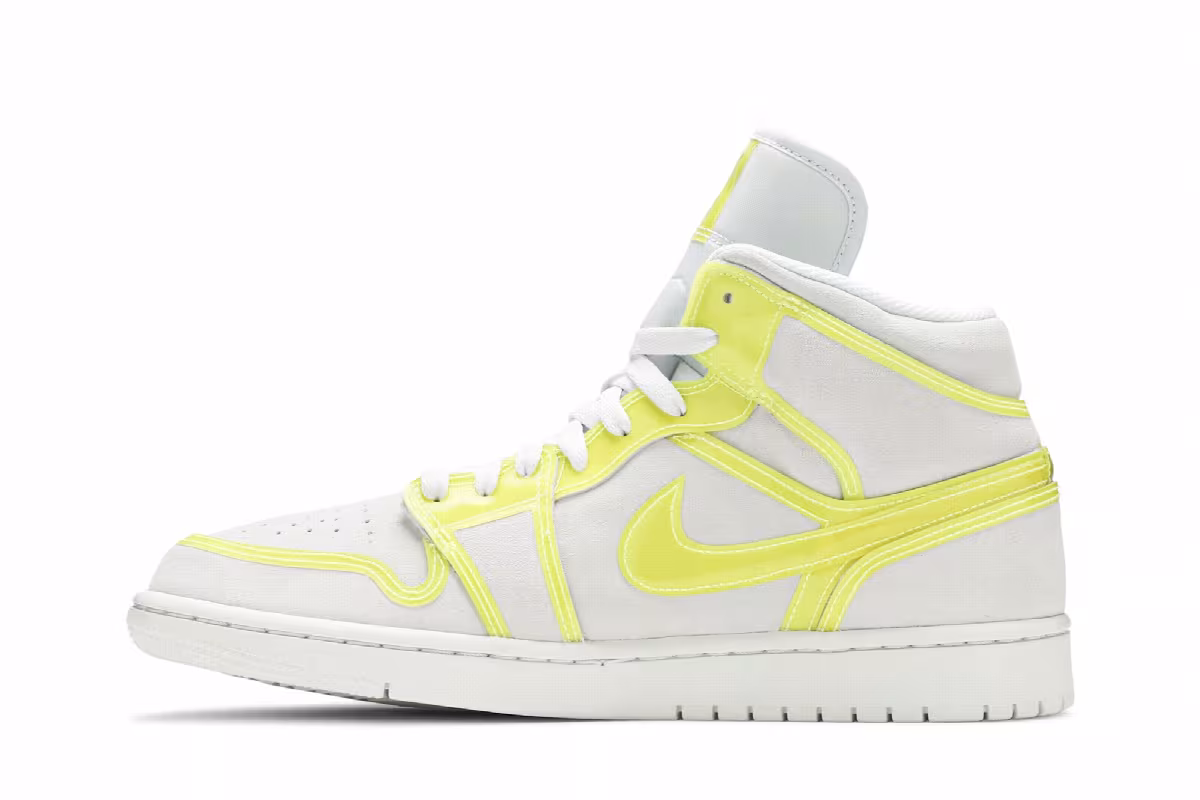 Women's Air Jordan 1 Mid LX Off White Opti Yellow, view 4