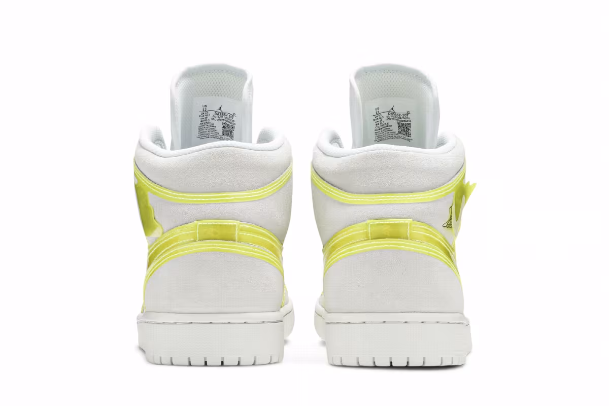 Women's Air Jordan 1 Mid LX Off White Opti Yellow, view 7