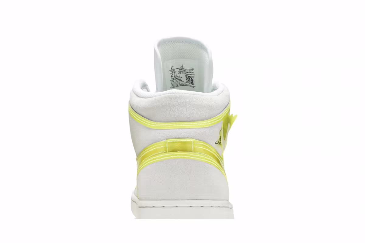 Women's Air Jordan 1 Mid LX Off White Opti Yellow, view 8