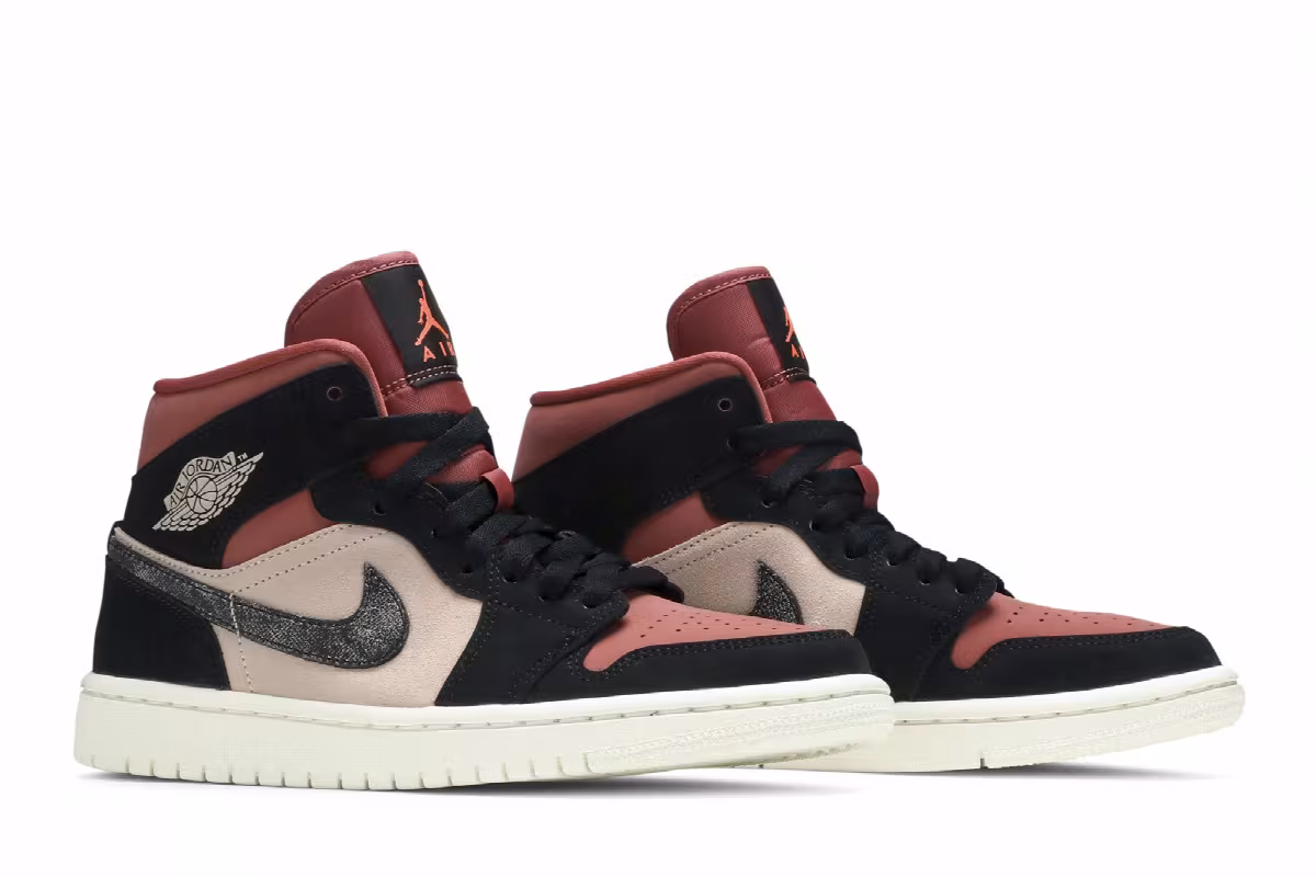 Women's Air Jordan 1 Mid Canyon Rust, view 9