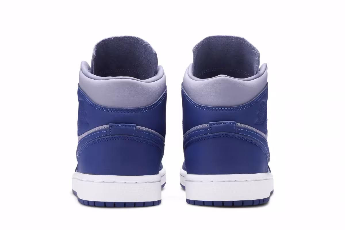 Women's Air Jordan 1 Mid SE Iron Purple Deep Royal, view 7