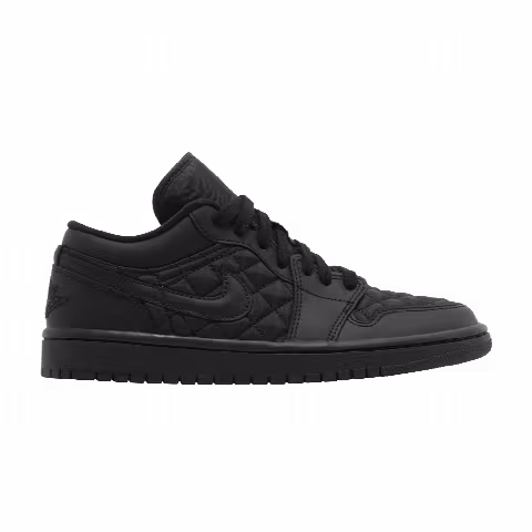 Wmns Air Jordan 1 Low 'Triple Black Quilted'
