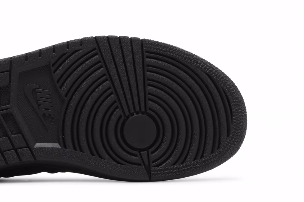 Women's Air Jordan 1 Low Triple Black Quilted, view 6