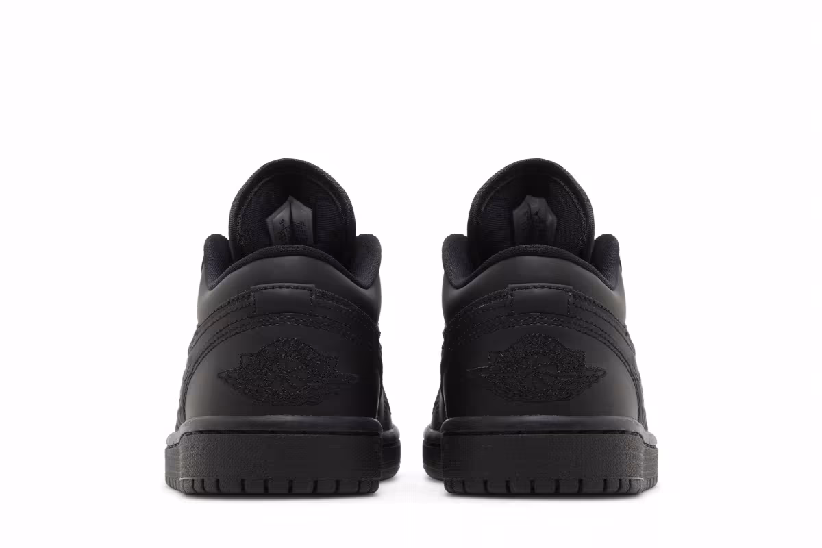Women's Air Jordan 1 Low Triple Black Quilted, view 7