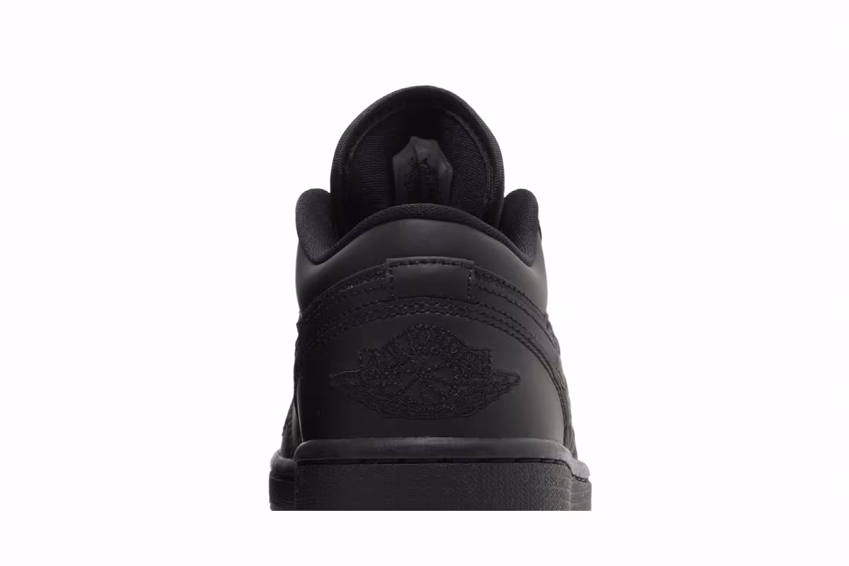 Women's Air Jordan 1 Low Triple Black Quilted, view 8