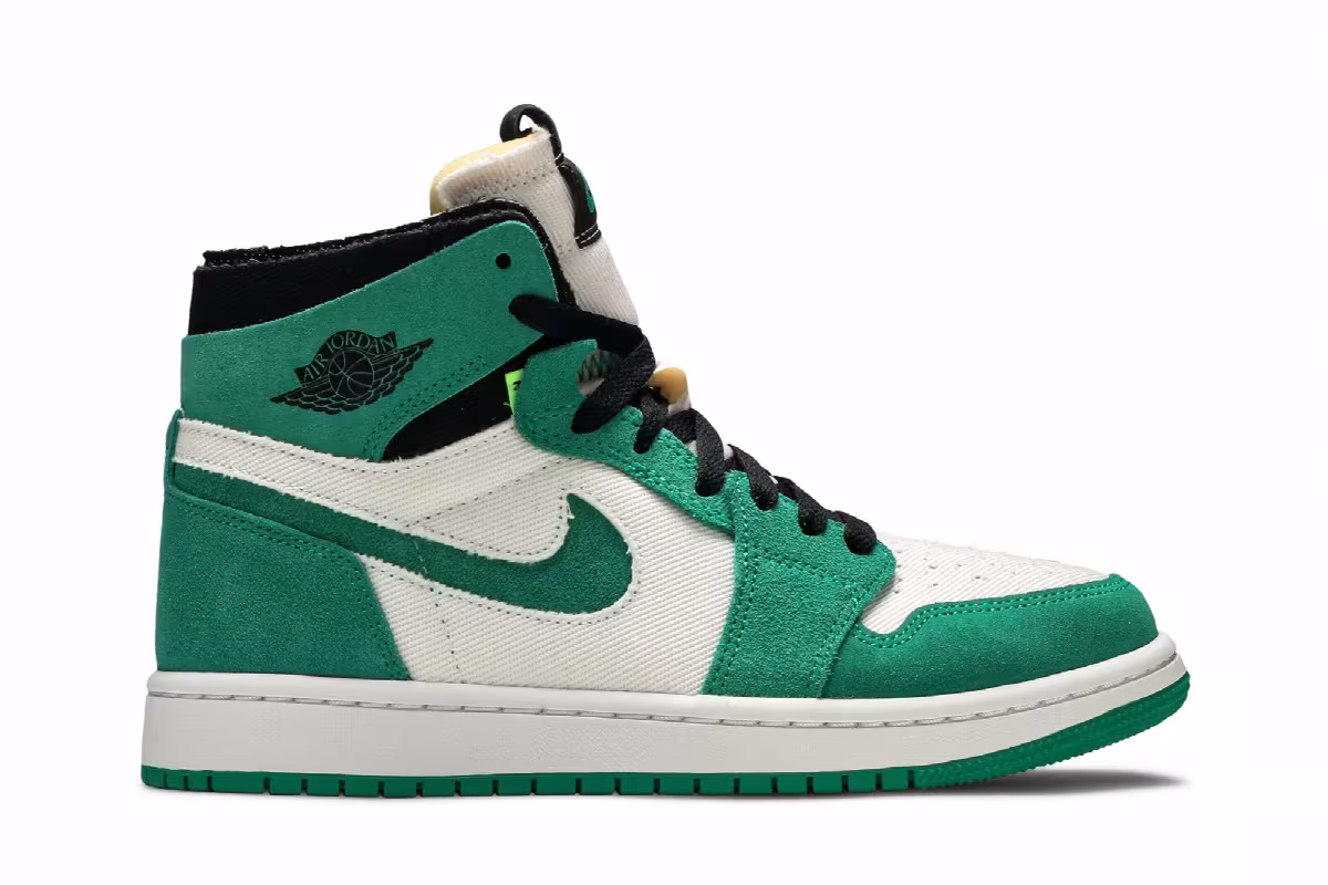 Women's Air Jordan 1 High Zoom Comfort Stadium Green, view 2
