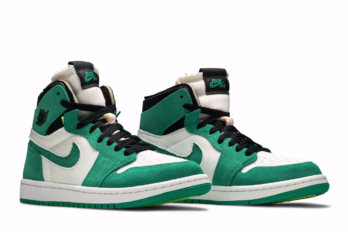 Women's Air Jordan 1 High Zoom Comfort Stadium Green, view 9