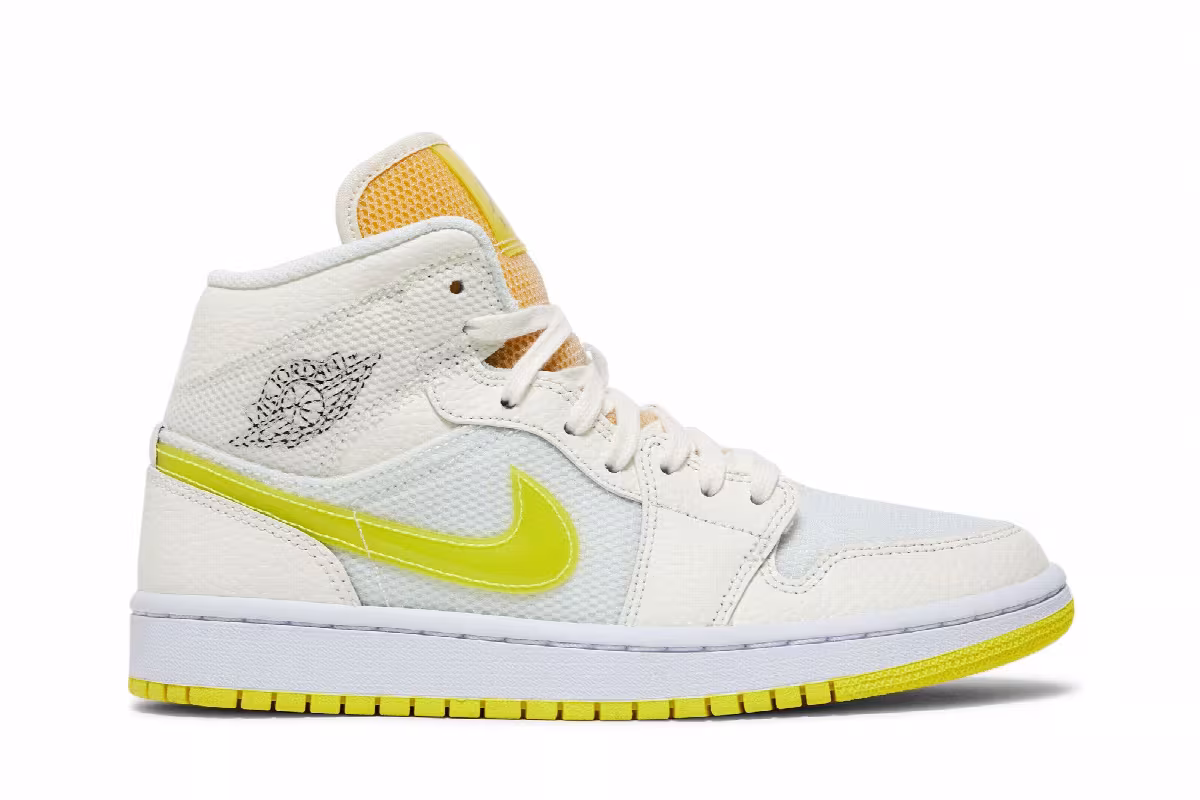 Women's Air Jordan 1 Mid SE Voltage Yellow, view 2