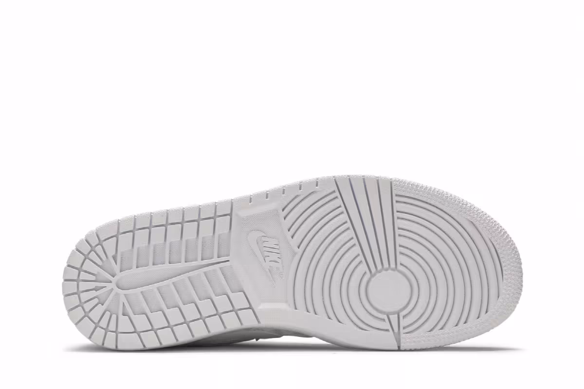 Women's Air Jordan 1 Low Breathe Triple White, view 5