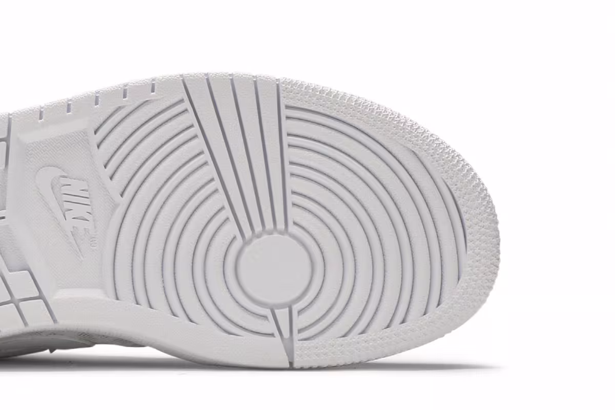 Women's Air Jordan 1 Low Breathe Triple White, view 6