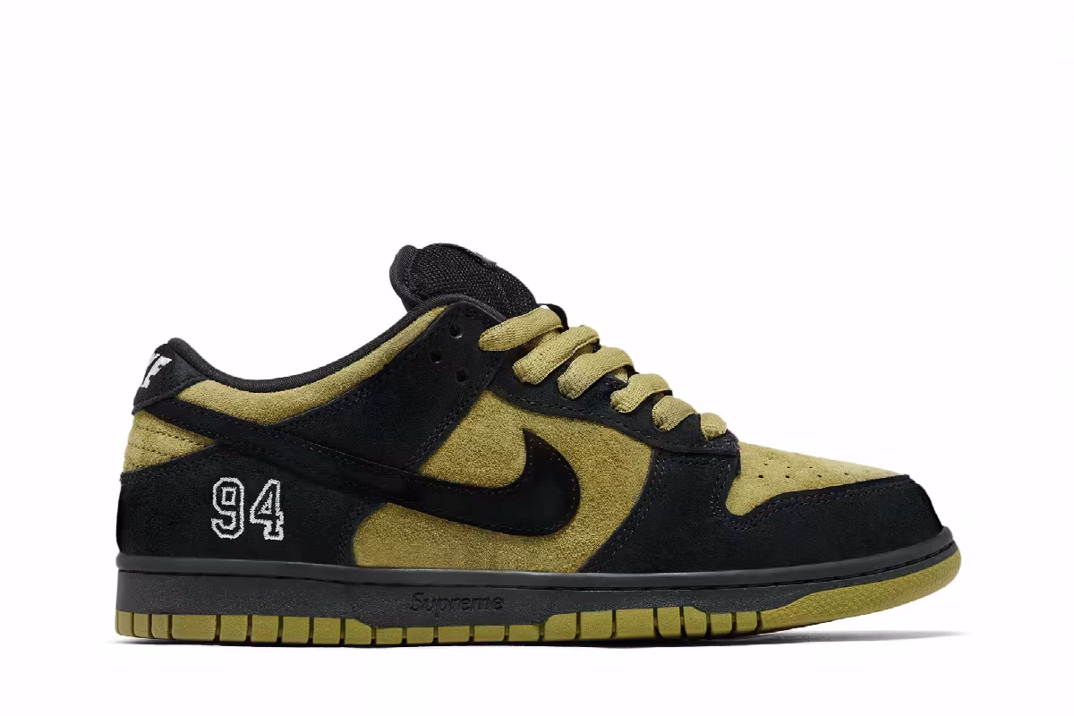 Supreme x Nike Dunk Low SB Camper Green, view 2