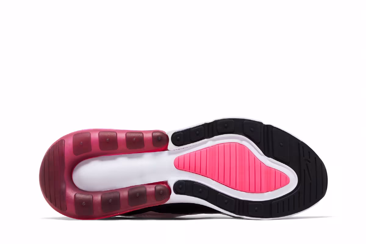 Nike Women's Air Max 270 White Black Hyper Pink, view 5