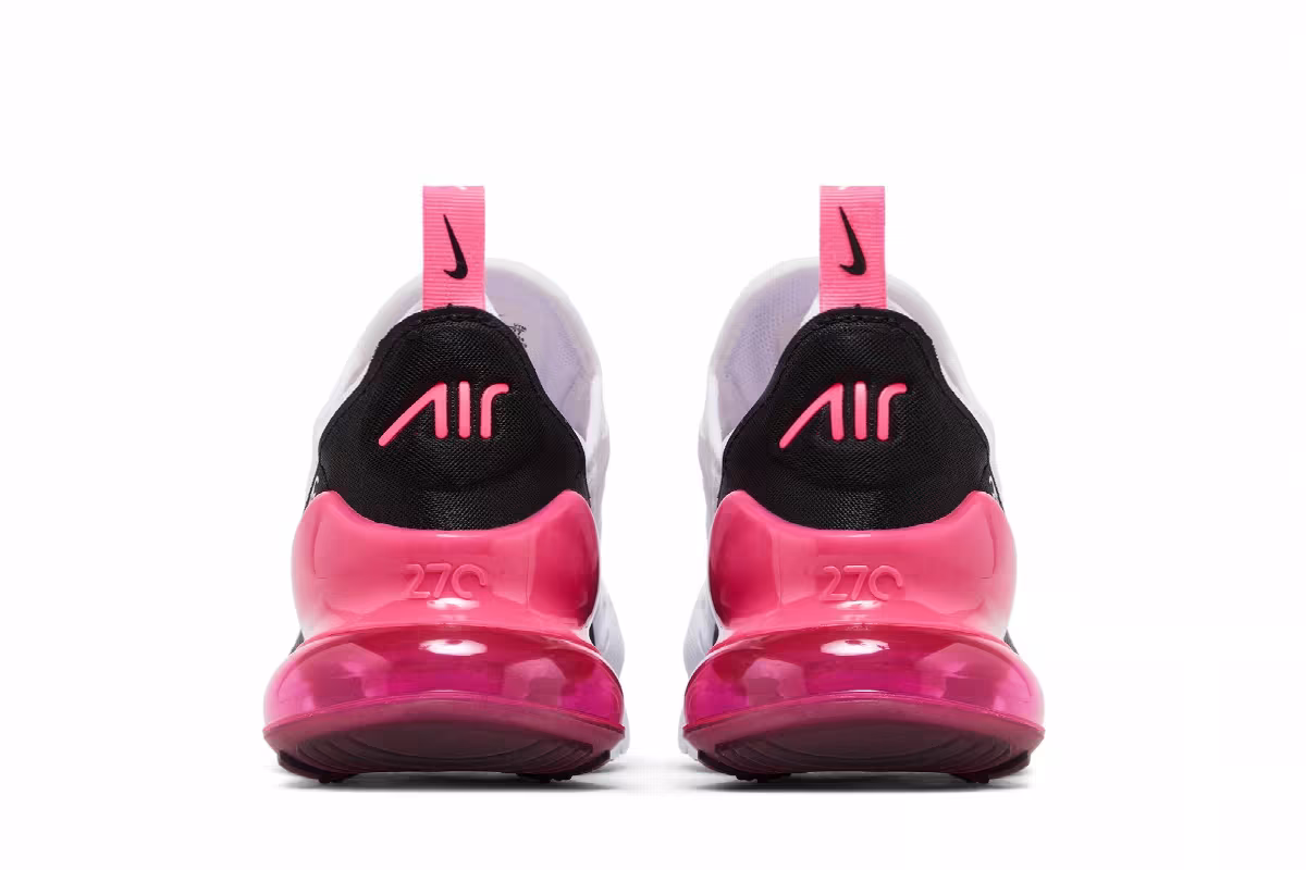 Nike Women's Air Max 270 White Black Hyper Pink, view 7