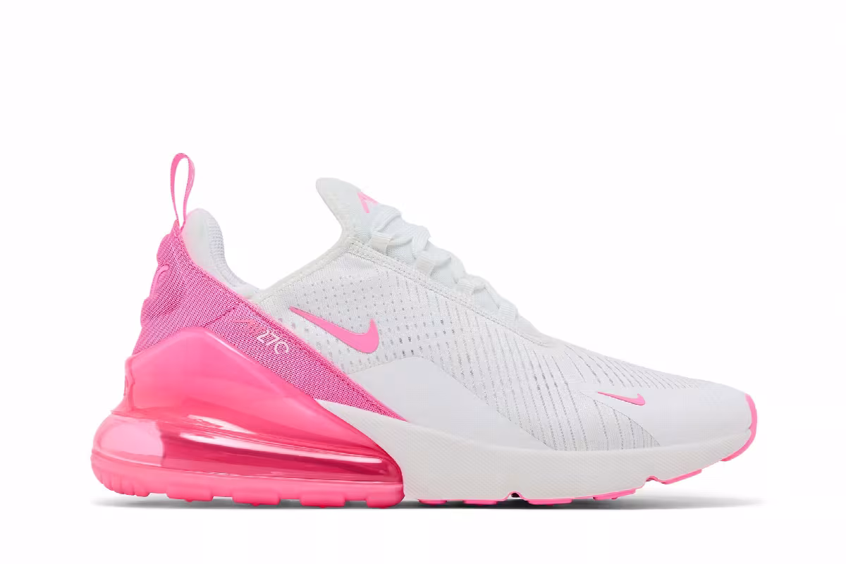 Nike Women's Air Max 270 Summit White Pink Spell, view 2