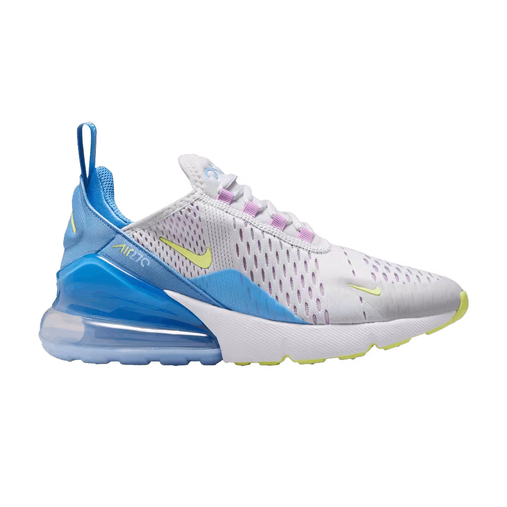 Nike Air Max 270 GS Pure Platinum Blue Light Lemon Twist