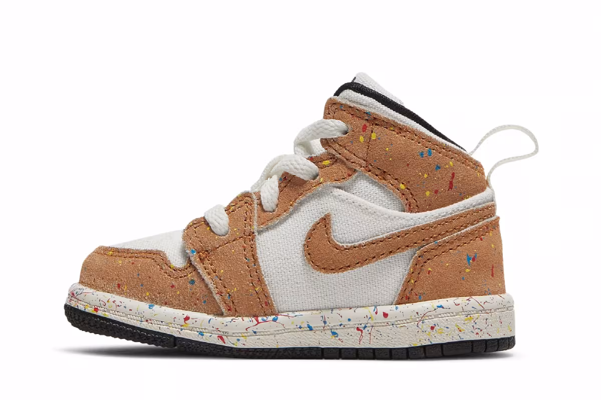 Air Jordan 1 Mid SE TD Brushstroke Paint Splatter, view 4