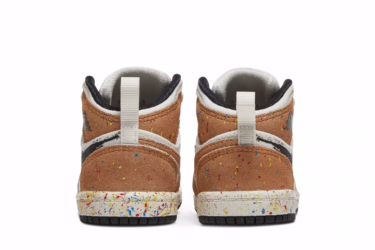 Air Jordan 1 Mid SE TD Brushstroke Paint Splatter, view 7